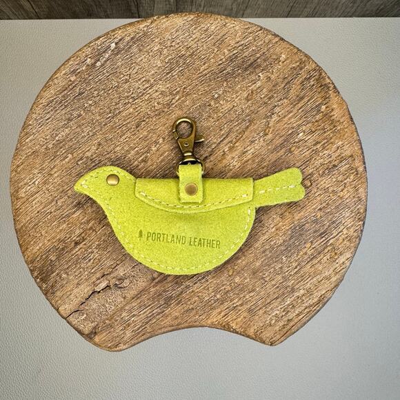 LIME Portland Leather Mockingbird Pouch Purse Charm FAST SHIP - Picture 1 of 3